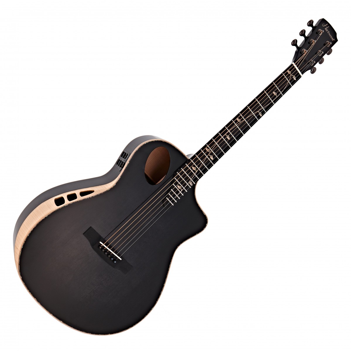 Hartwood Sonata-FX Thinline Electro-Acoustic Guitar, Black In Stock