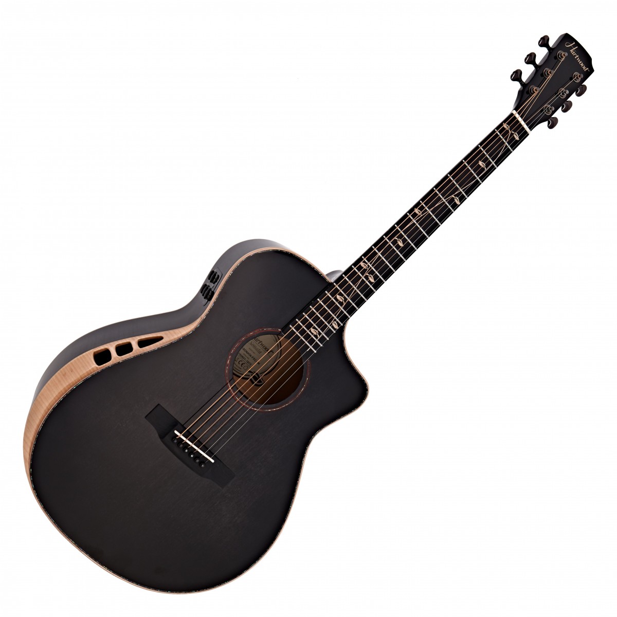 Hartwood Sonata-FX Concert Electro-Acoustic Guitar, Black In Stock