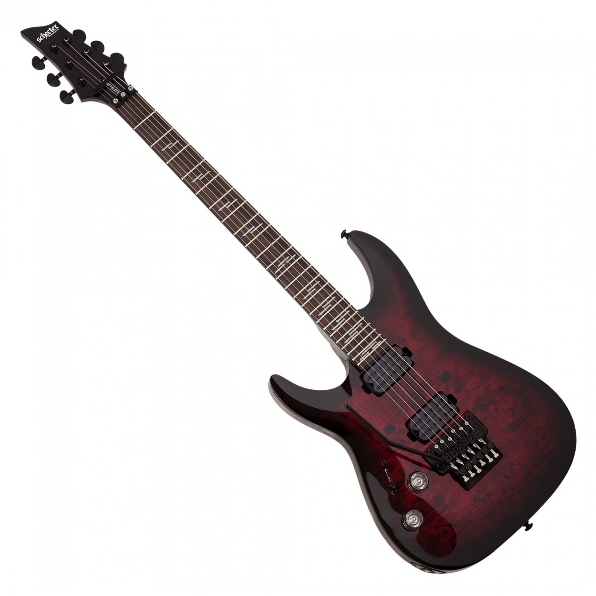 Schecter Omen Elite-6 FR Left Handed, Black Cherry Burst In Stock
