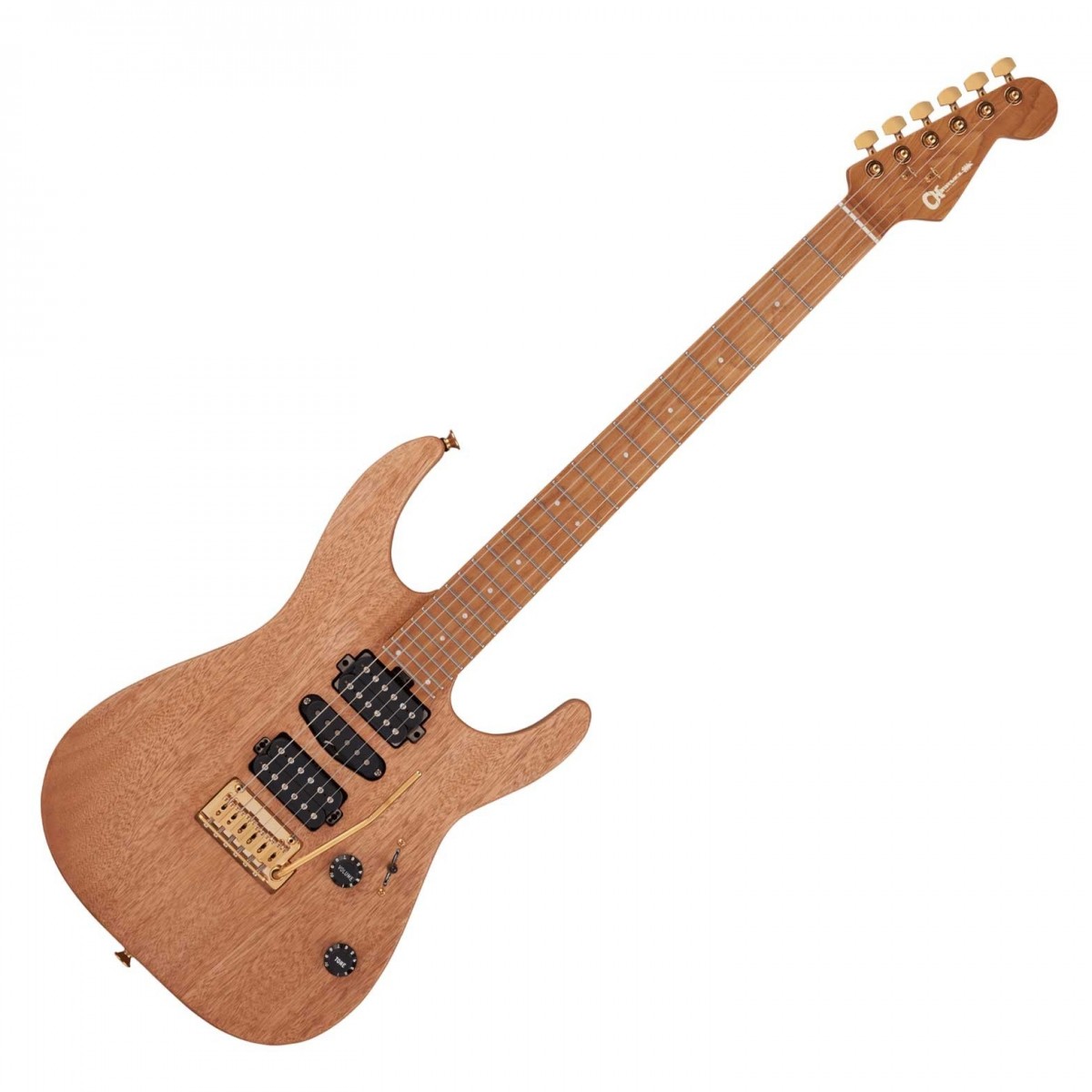 Charvel Pro Mod DK24 HSH 2PT CM, Natural Mahogany In Stock