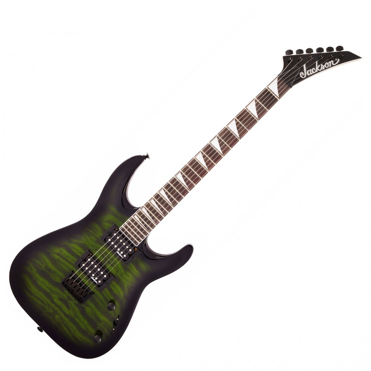 Jackson JS Series Dinky Arch Top JS32Q DKA HT Transparent Green Burst In Stock