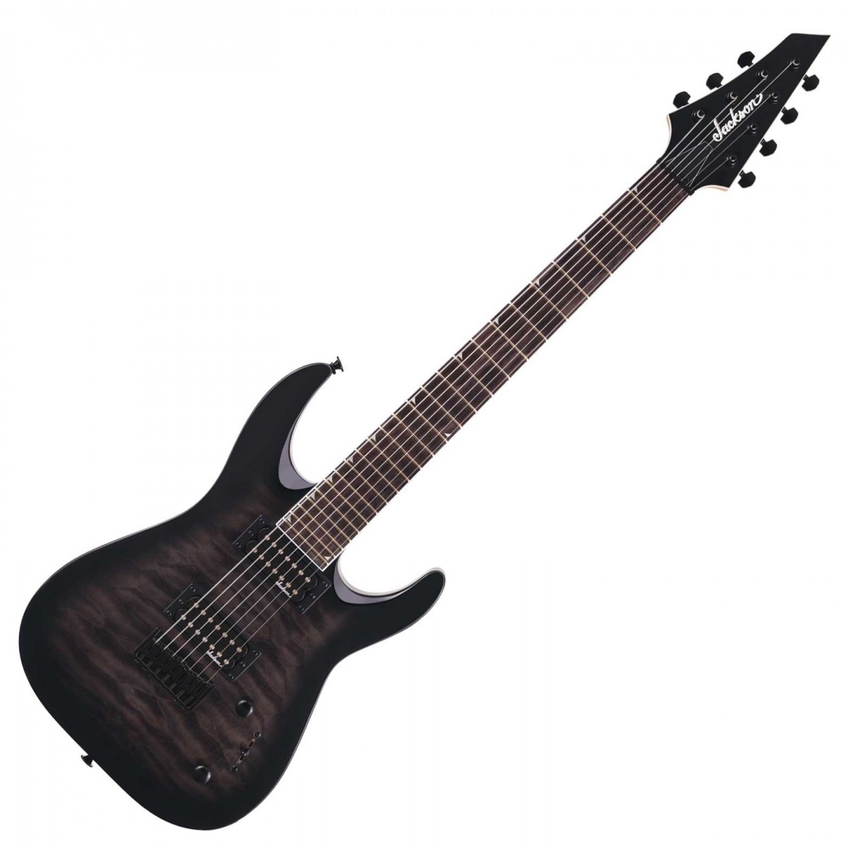 Jackson JS Series Dinky JS22Q-7 DKA HT, Transparent Black Burst In Stock
