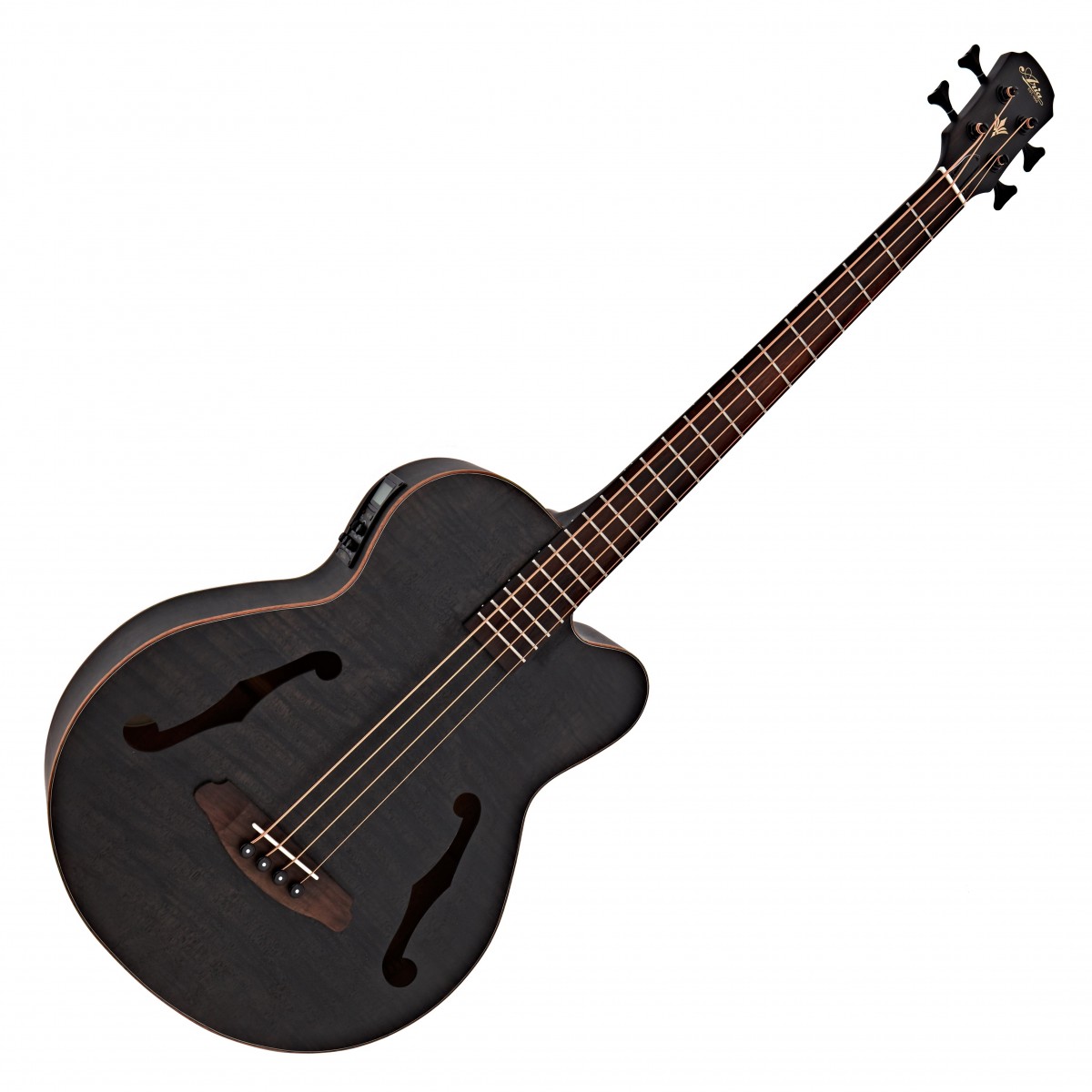 Aria FEB-F2M Medium Scale Bass, Stained Black In Stock
