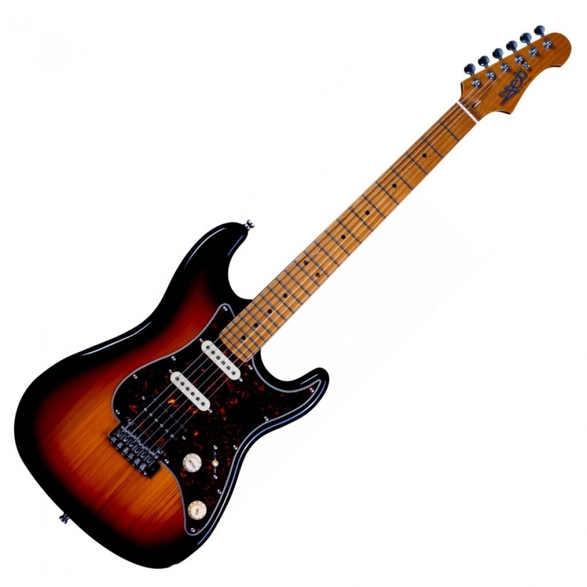 JET Guitars JS-400 HSS Roasted Maple, Sunburst In Stock
