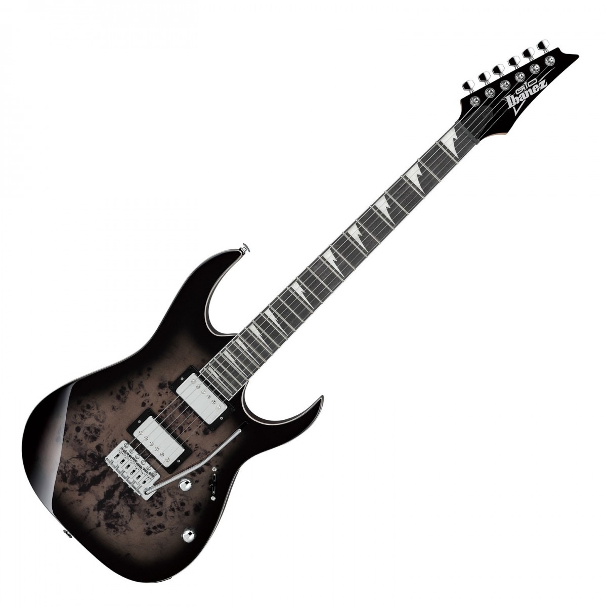 Ibanez GRG220PA1 Gio Series, Transparent Brown Black Burst In Stock