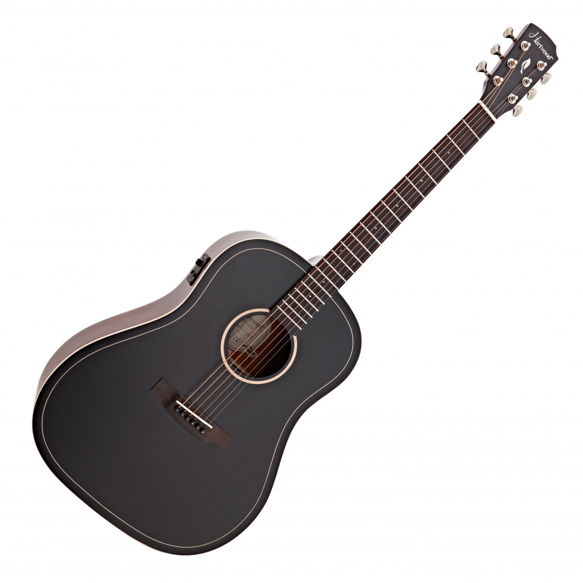 Hartwood Artiste Dreadnought Electro Acoustic Guitar, Black In Stock