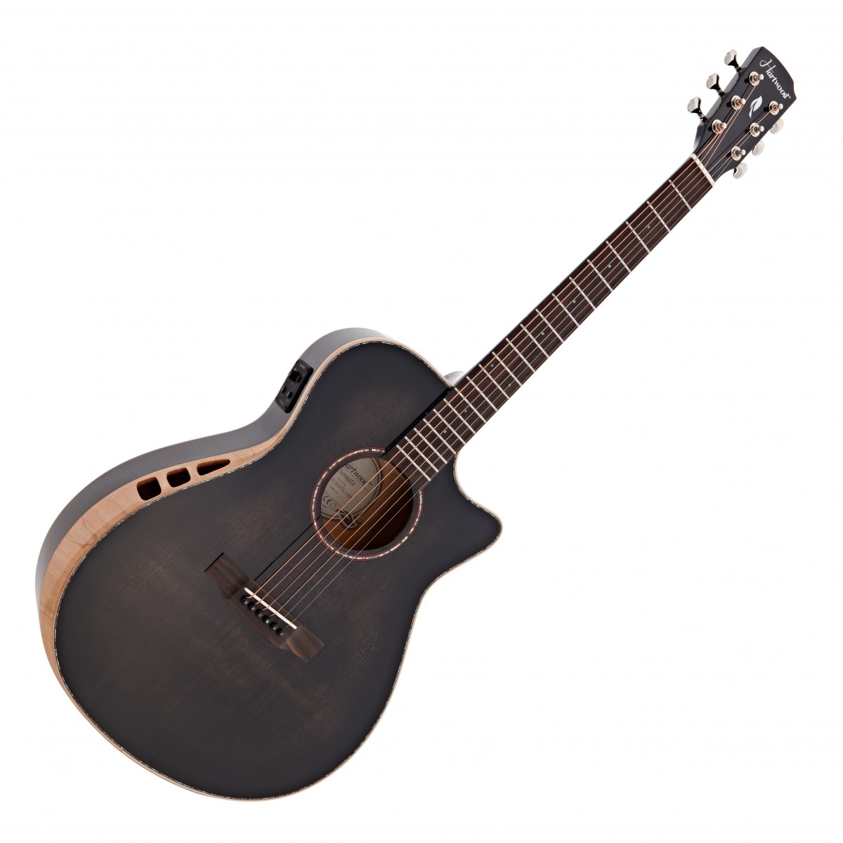 Hartwood Sonata Thinline Electro Acoustic Guitar, Black In Stock
