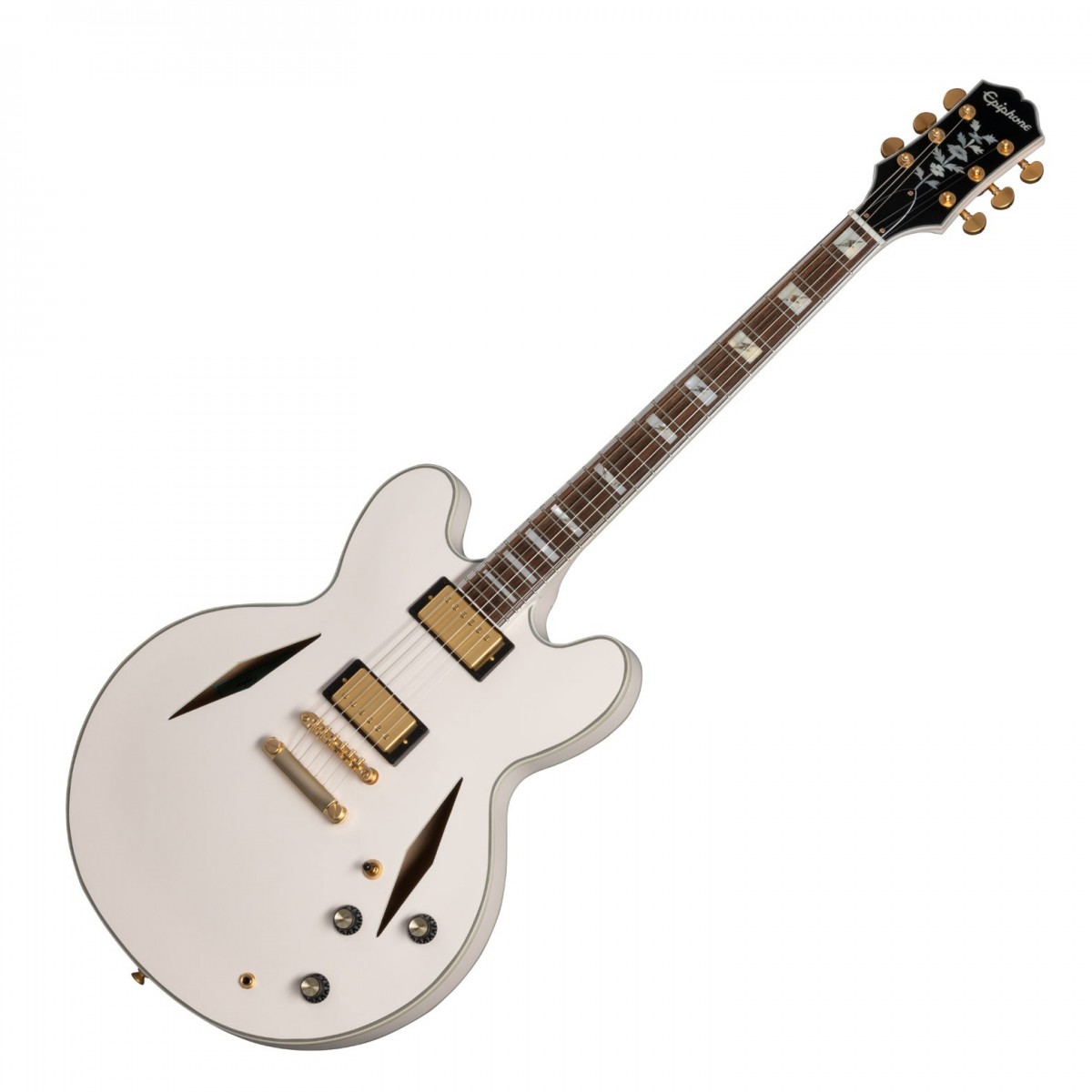 Epiphone Emily Wolfe “White Wolfe” Sheraton, Aged Bone White In Stock