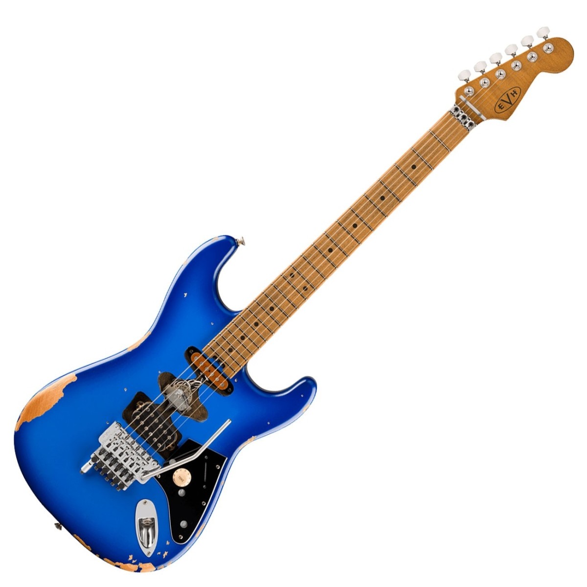 EVH Limited Edition Frankenstein Relic Series, Maple Fingerboard, Blueburst In Stock