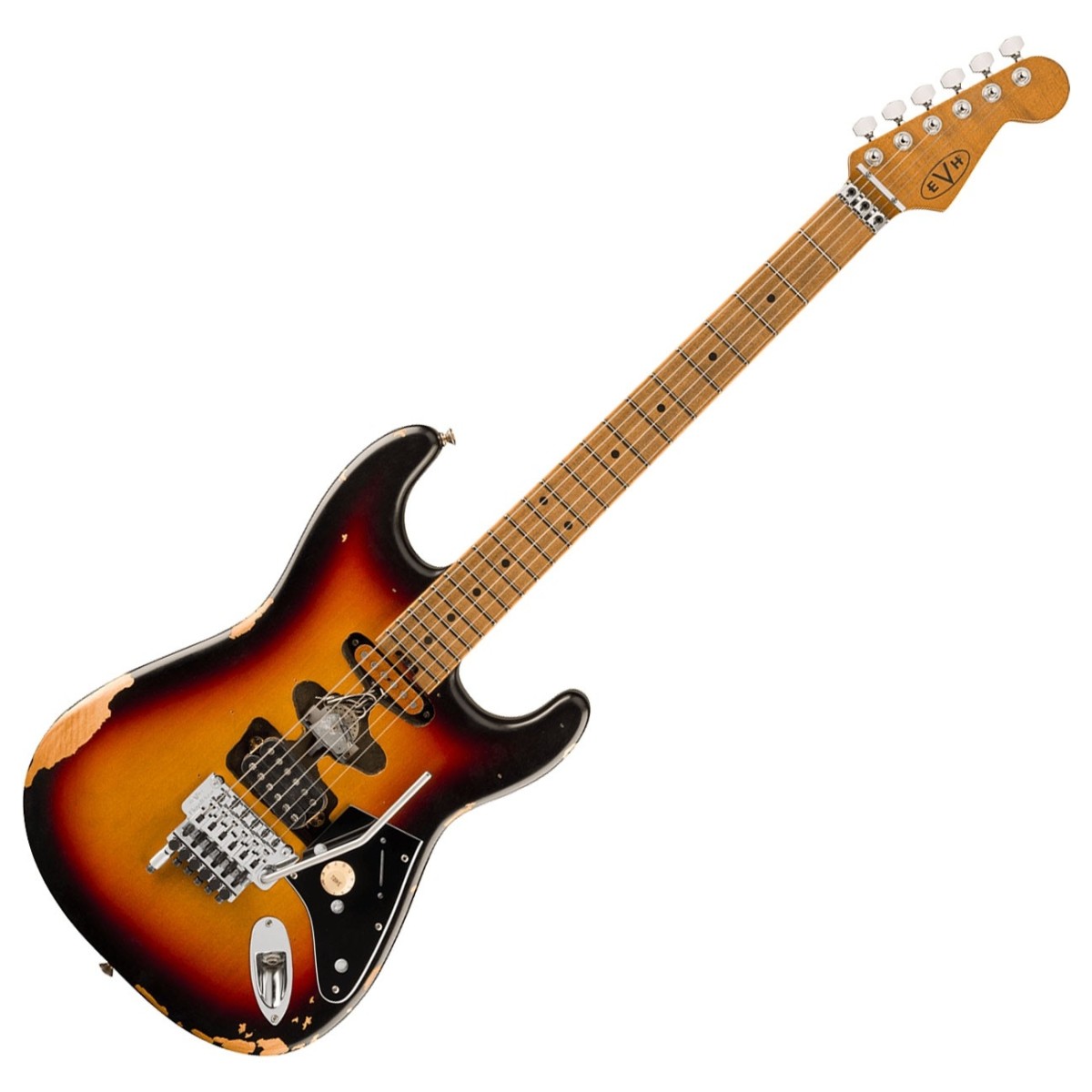 EVH Limited Edition Frankenstein Relic Series, Maple Fingerboard, Vintage Sunburst In Stock