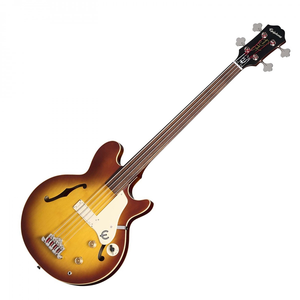 Epiphone Jack Casady Fretless Bass, Aged Royal Tan In Stock