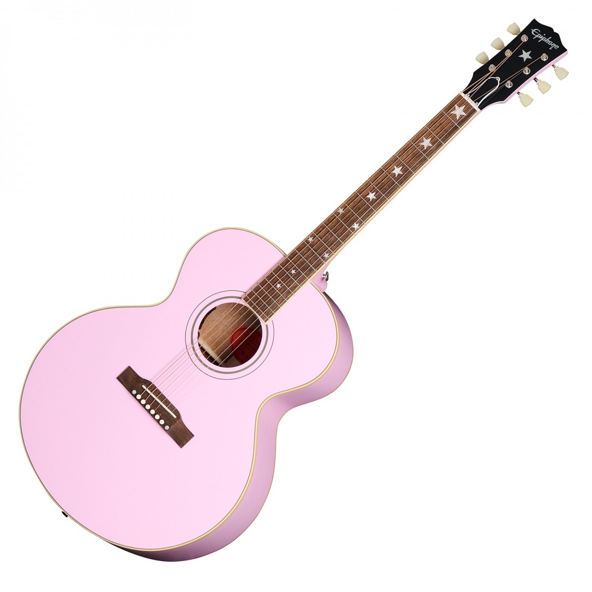 Epiphone J-180 LS Inspired by Gibson Custom, Pink In Stock