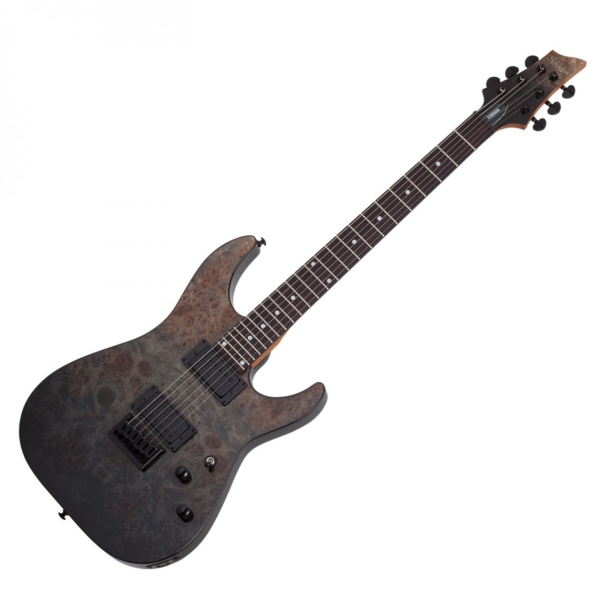 Schecter C-1 Standard Burl, Black Fade Burst In Stock