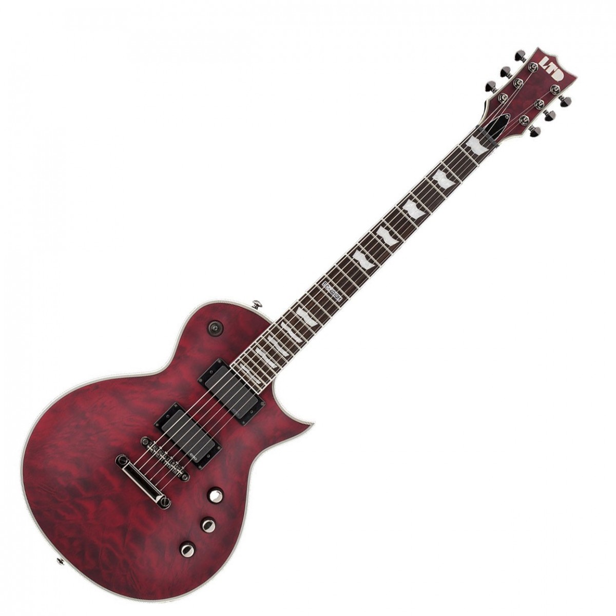 ESP EC-401 QM, See Thru Black Cherry Satin In Stock