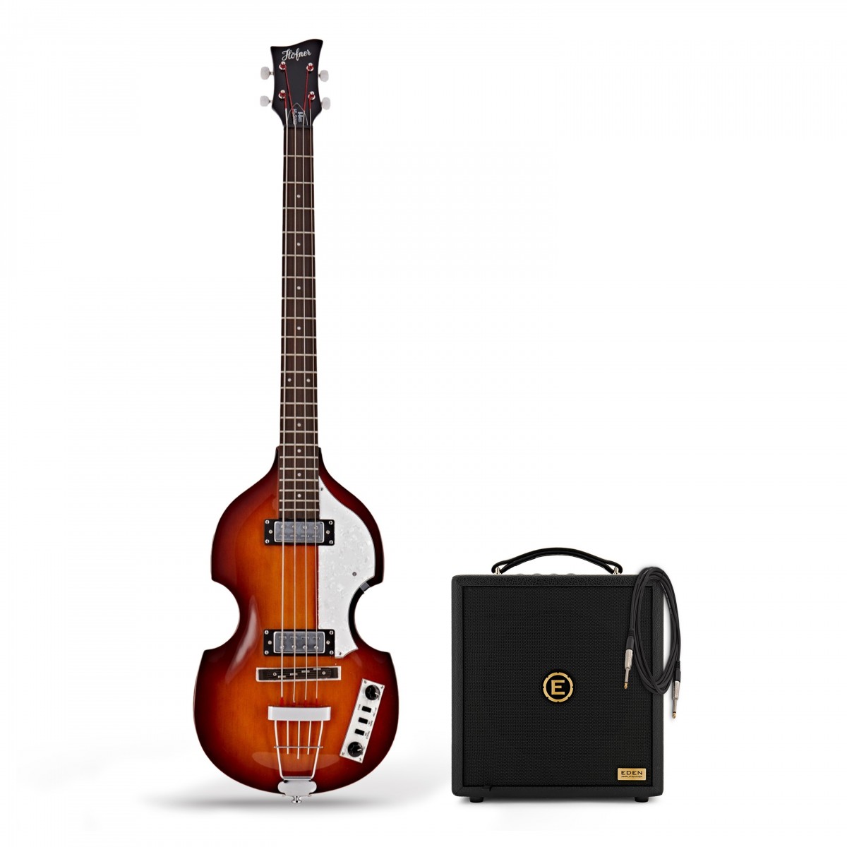 Hofner Ignition Violin Bass, Sunburst & Eden Orbiter 8 Combo Amp In Stock - Image 1