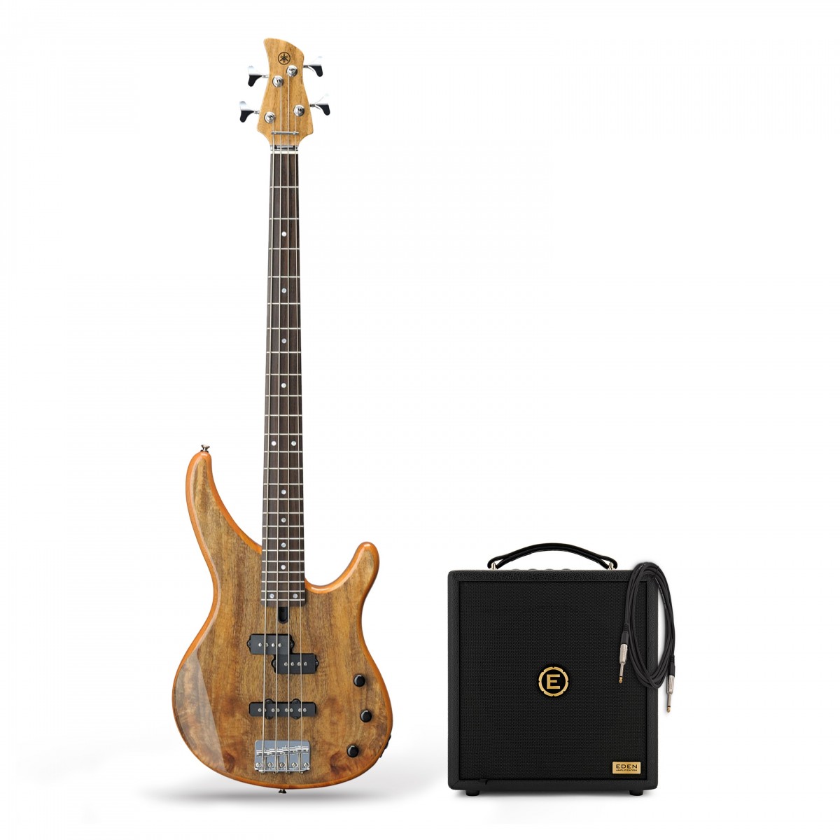 Yamaha TRBX174EW Mango Wood Bass, Natural & Eden Orbiter 8 Combo Amp In Stock