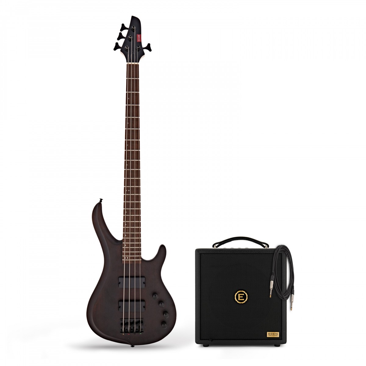 G4M 878 Bass Guitar, Walnut Stain & Eden Orbiter 8 Combo Amp In Stock