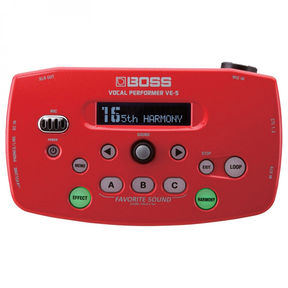 Boss VE-5 Vocal Performer Vocal Processor, Red In Stock