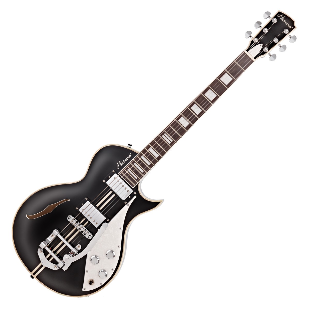 Hartwood Speedway Vibrato Electric Guitar, Greaser Black In Stock