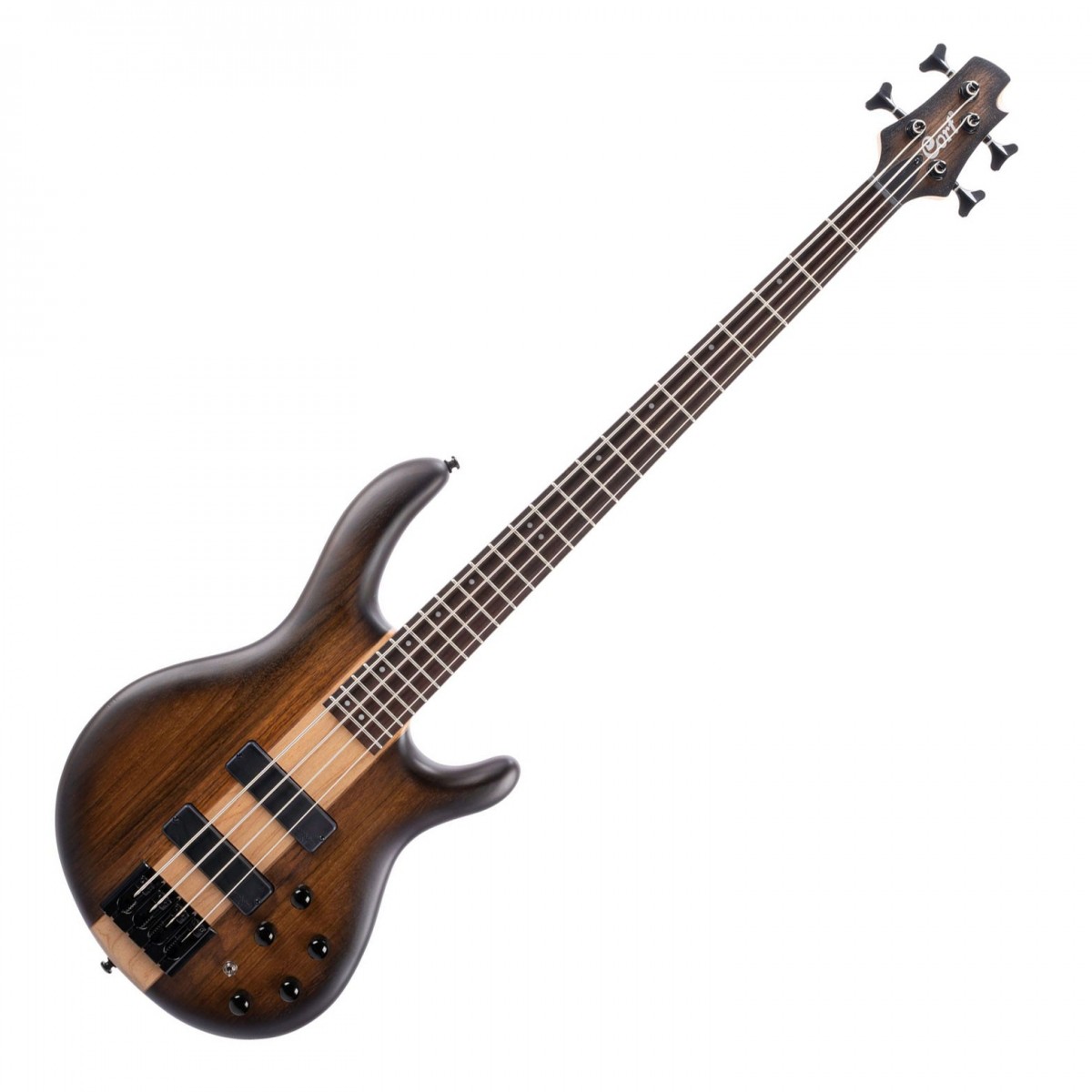 Cort C4 Plus OVMH 4-String Bass, Antique Brown Burst In Stock