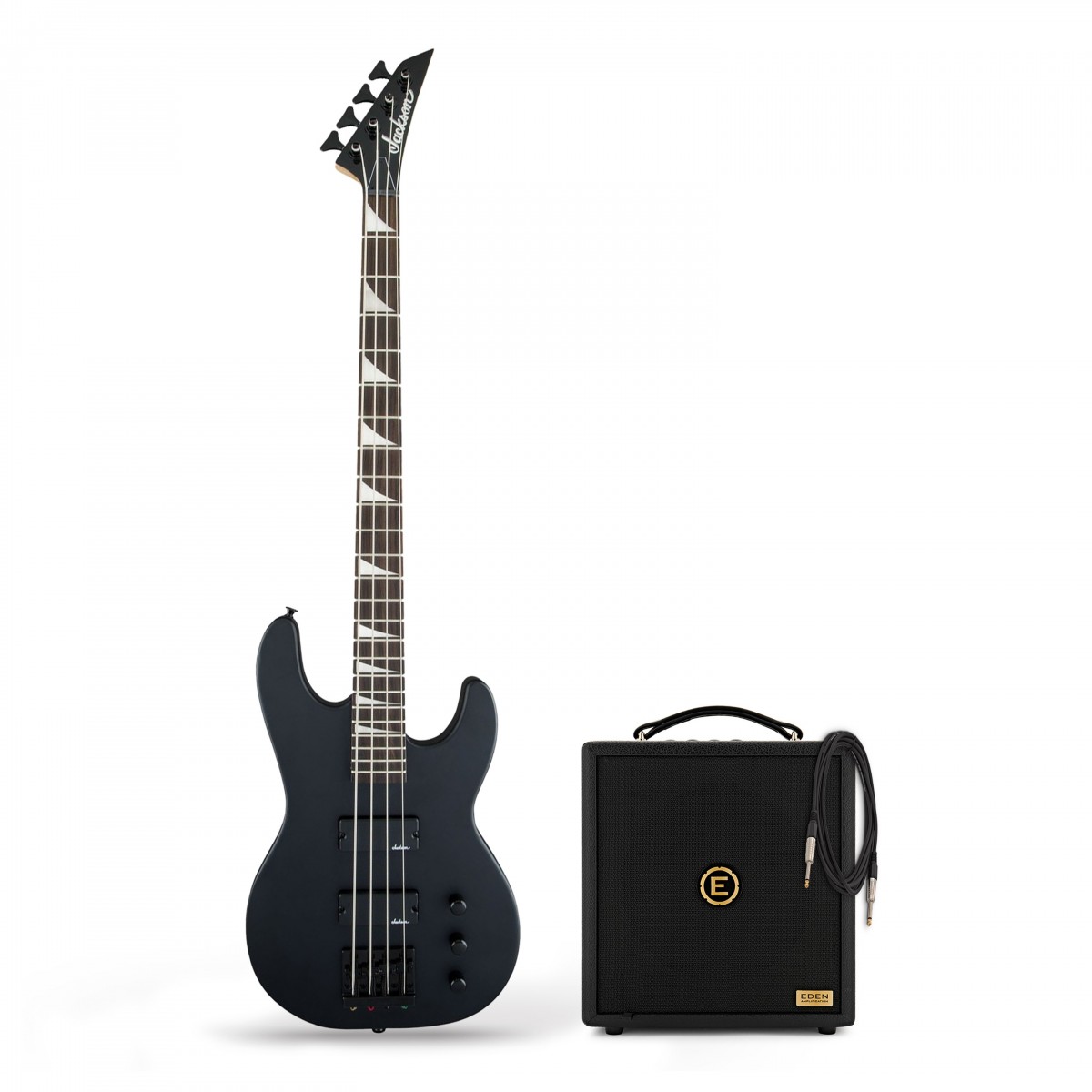 Jackson JS Series Concert Bass JS2, Amaranth Fingerboard, Satin Black & Eden Orbiter 8 Bass Combo In Stock