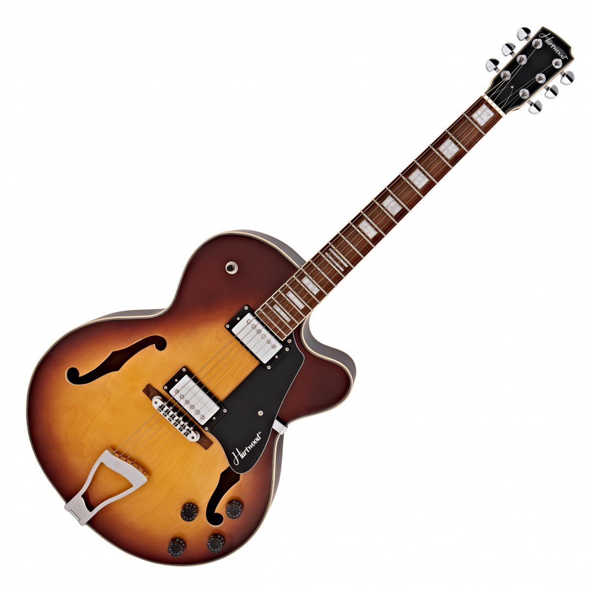 Hartwood Novella Hollowbody Guitar, Tobacco Sunburst In Stock