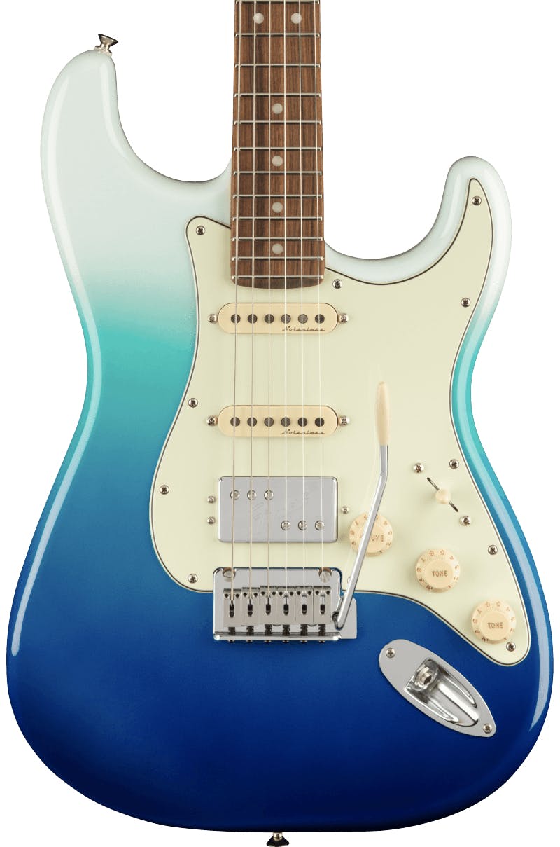 Fender Player Plus Stratocaster HSS Electric Guitar in Belair Blue in stock