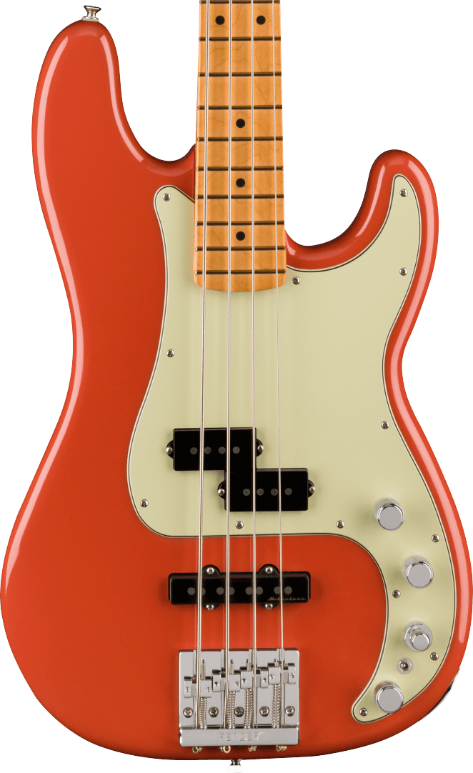 Fender Player Plus Precision Bass in Fiesta Red in stock