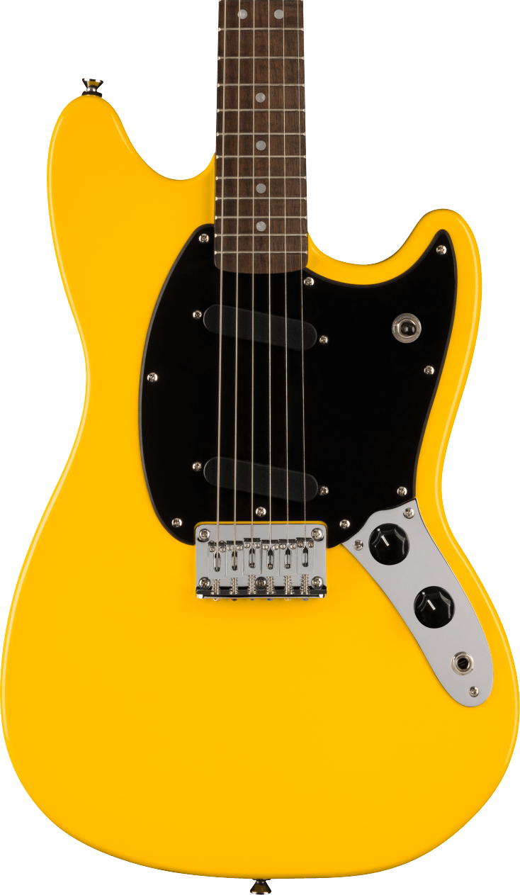 FSR Squier Sonic Mustang Electric Guitar in Graffiti Yellow in stock
