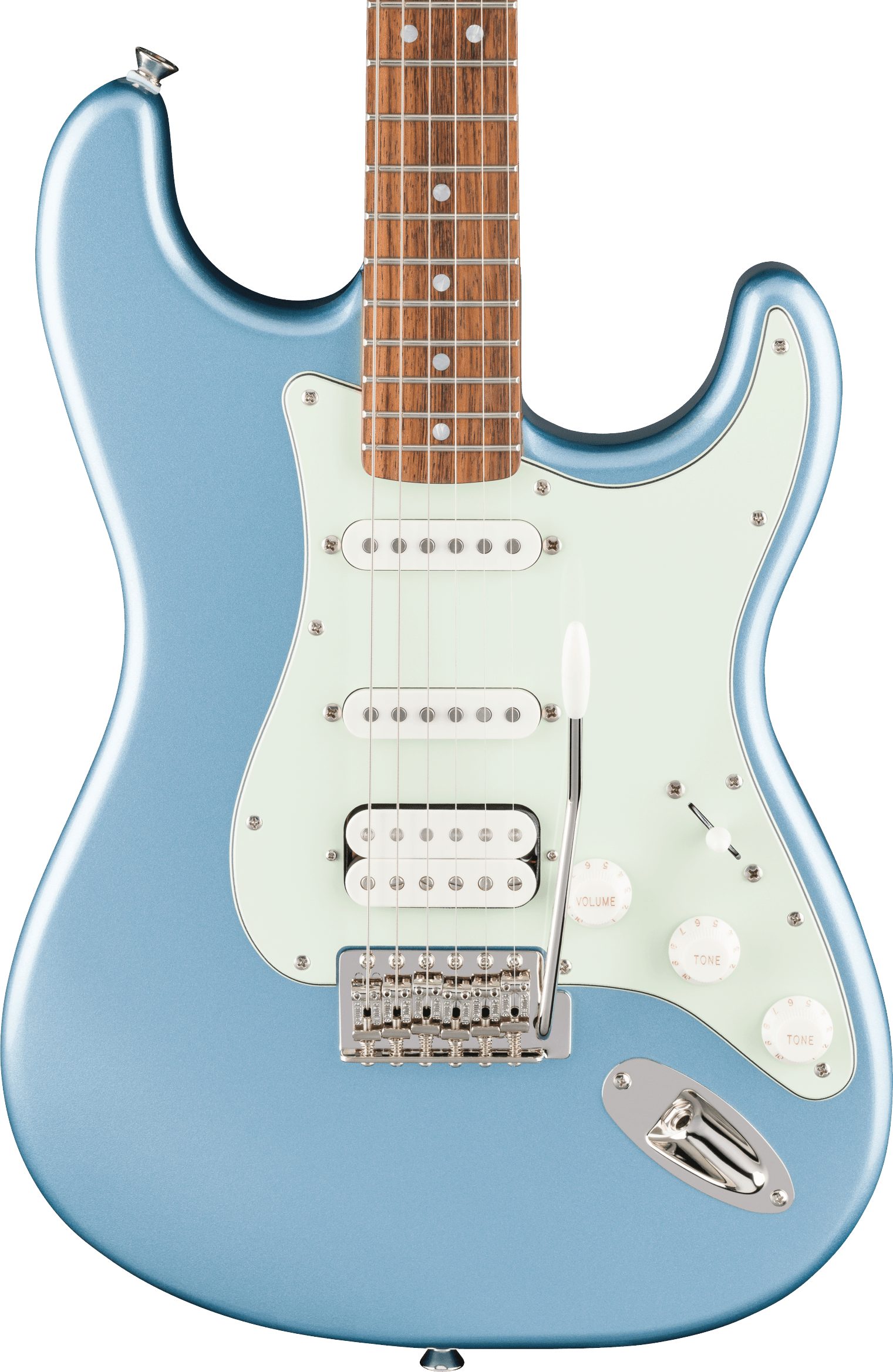Squier Limited Edition Classic Vibe '60s Stratocaster HSS in Ice Blue Metallic with Matching Headstock in stock - Image 1