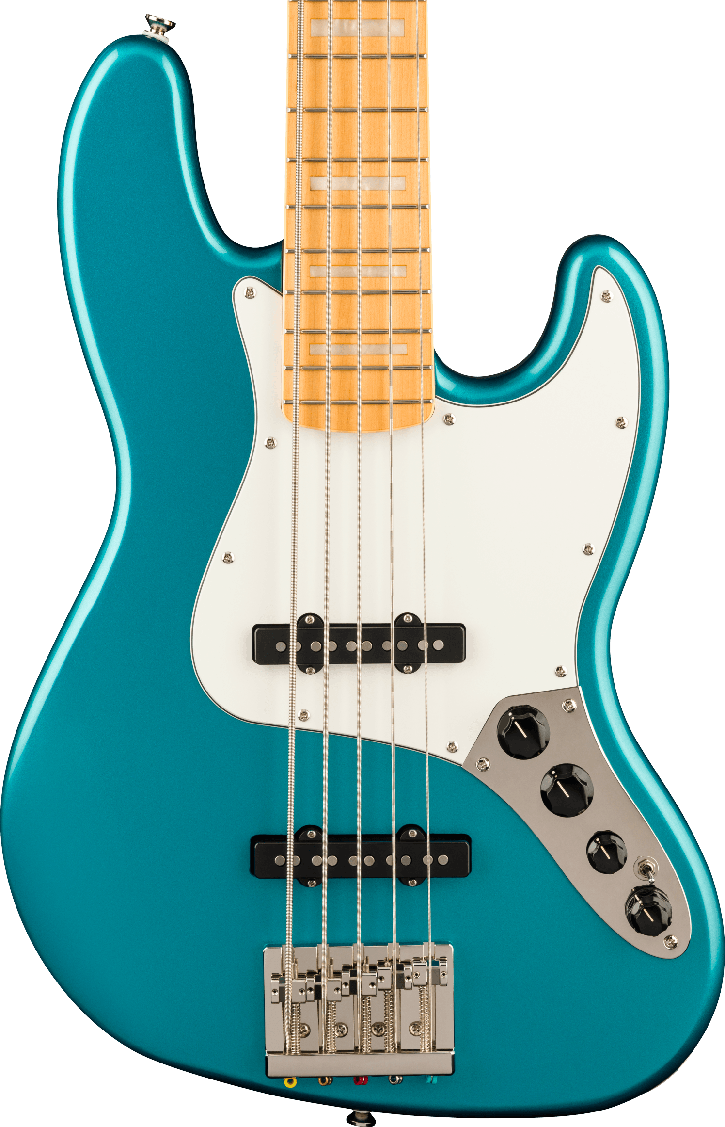 Squier Classic Vibe Active '70s Jazz Bass V in Ocean Turquoise in stock - Image 1