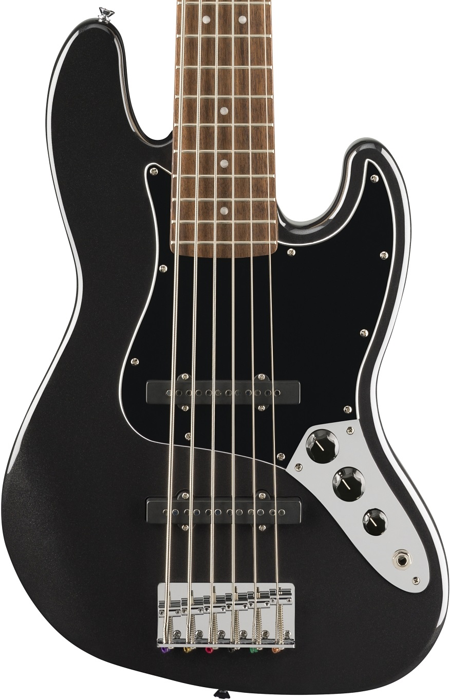 Squier Affinity Series Jazz Bass VI in Black Metallic in stock - Image 1