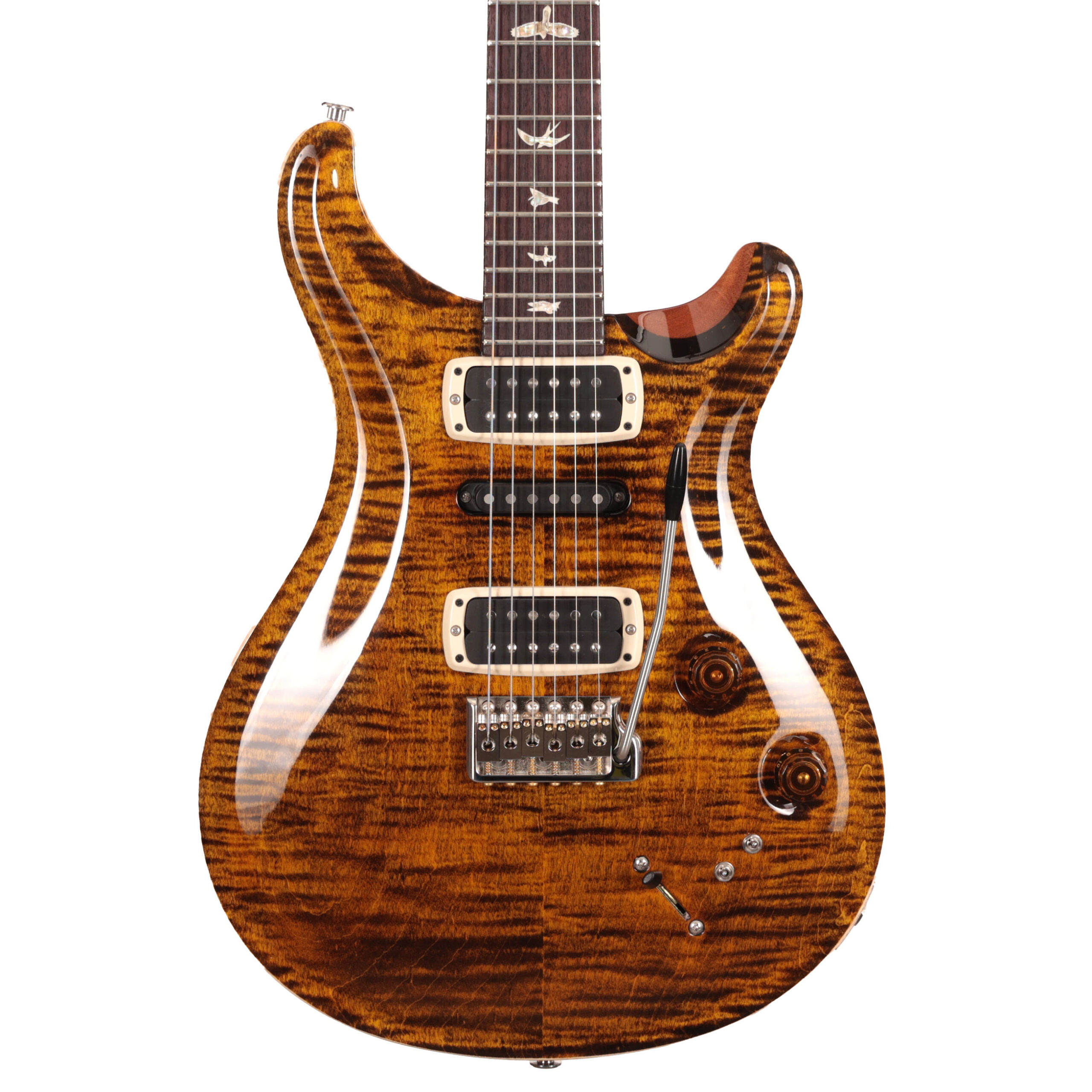 PRS Modern Eagle V Electric Guitar In Yellow Tiger in stock