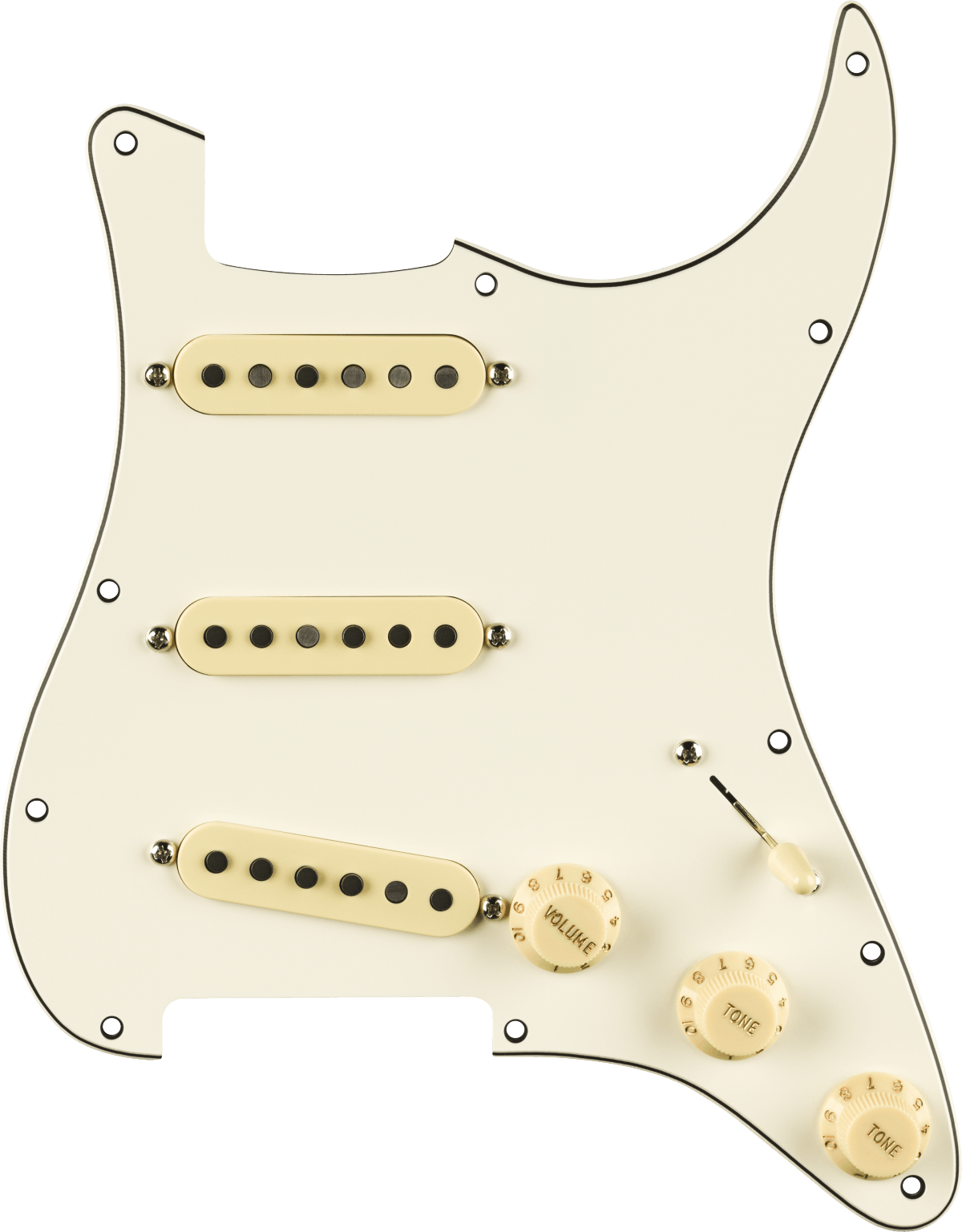 Fender Pre-Wired Strat Pickguard Pure Vintage 59 with RWRP Middle Parchment 11 Hole PG in stock