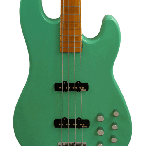 Markbass MB GV 4 Gloxy 4-String Bass Guitar in Surf Green, Maple Fretboard in stock