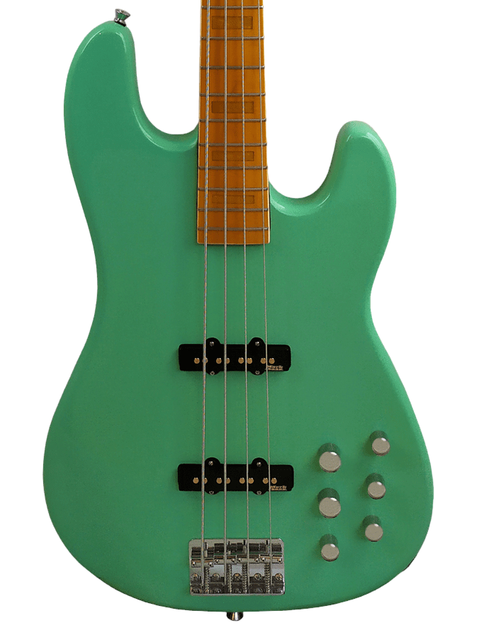 Markbass MB GV 4 Gloxy 4-String Bass Guitar in Surf Green, Maple Fretboard in stock