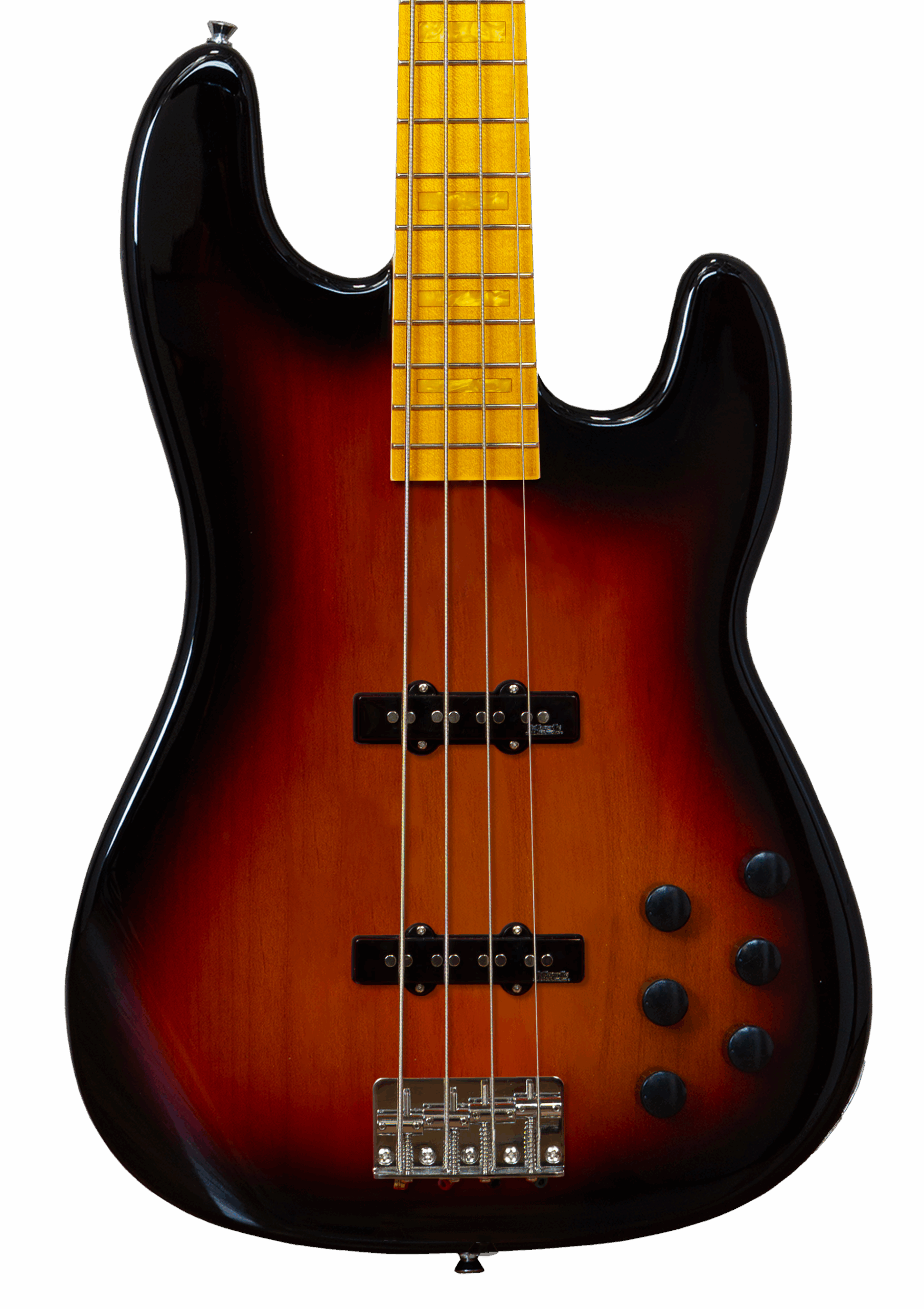 Markbass MB GV 4 Gloxy 4-String Bass Guitar in 3-Tone-Sunburst, Maple Fretboard in stock