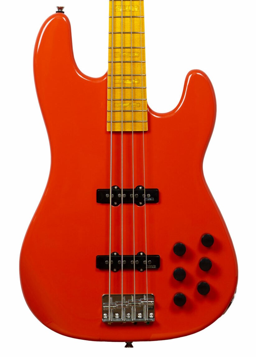 Markbass MB GV 4 Gloxy 4-String Bass Guitar in Fiesta Red, Maple Fretboard in stock