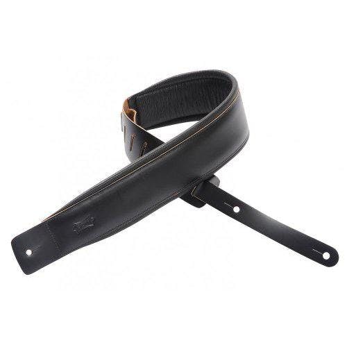 Levy DM1PDBLK Leather Padded Strap Black in stock
