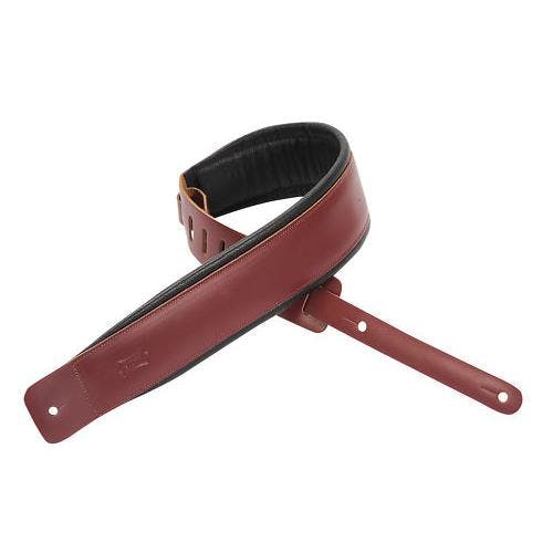 Levy DM1PDBRG Leather Padded Strap Burgandy in stock