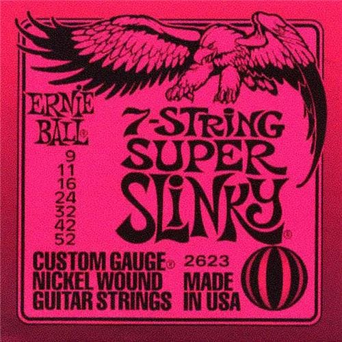 Ernie Ball 7 String Super Slinky Set 9-52 in stock