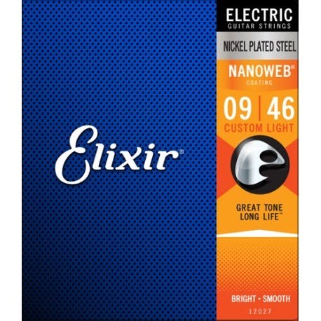Elixir Nanoweb 9 - 46 Anti Rust Custom Light Electric Guitar in stock