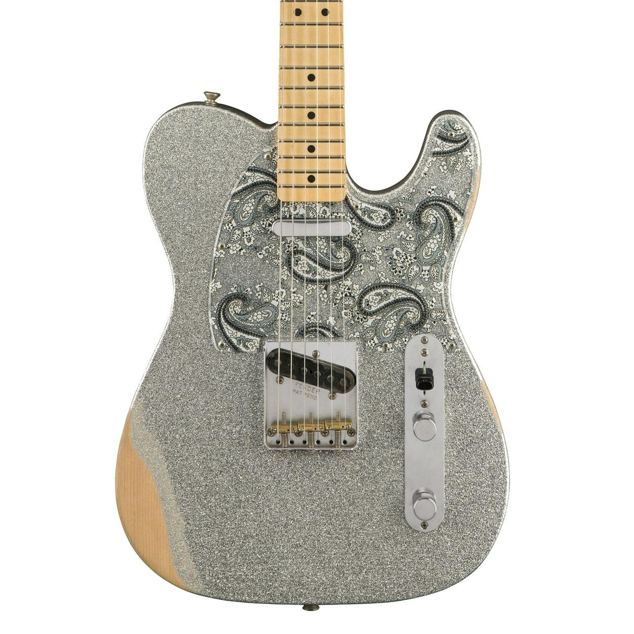 Fender Brad Paisley Signature Road Worn Telecaster in Silver Sparkle in stock