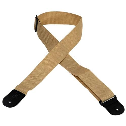 Levy M8 Tan Polyester Guitar Strap in stock