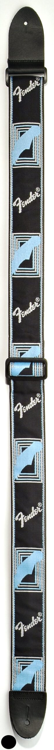 Fender 2" Monogrammed Guitar Strap Black/Grey/Blue in stock