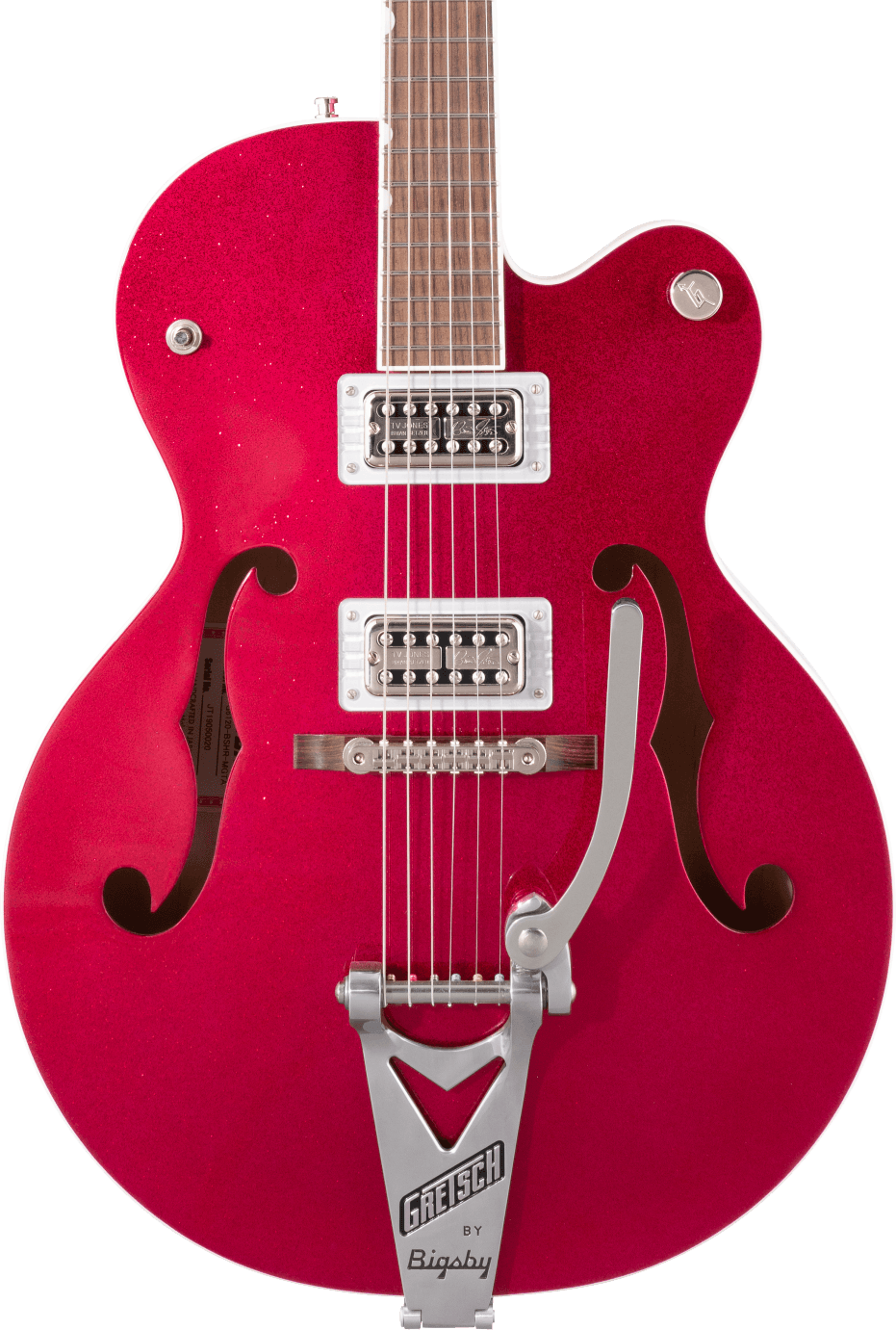 Gretsch G6120T-HR Brian Setzer Signature Hot Rod Electric Guitar with Bigsby in Magenta Sparkle in stock