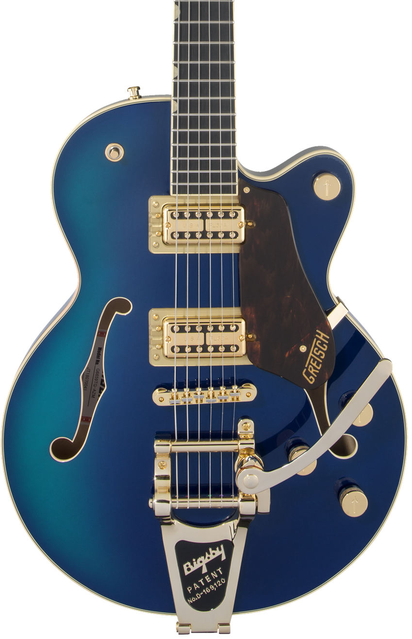 Gretsch G6659TG Players Edition Broadkaster Jr. Center Block Single-Cut with Bigsby in Azure Metallic in stock
