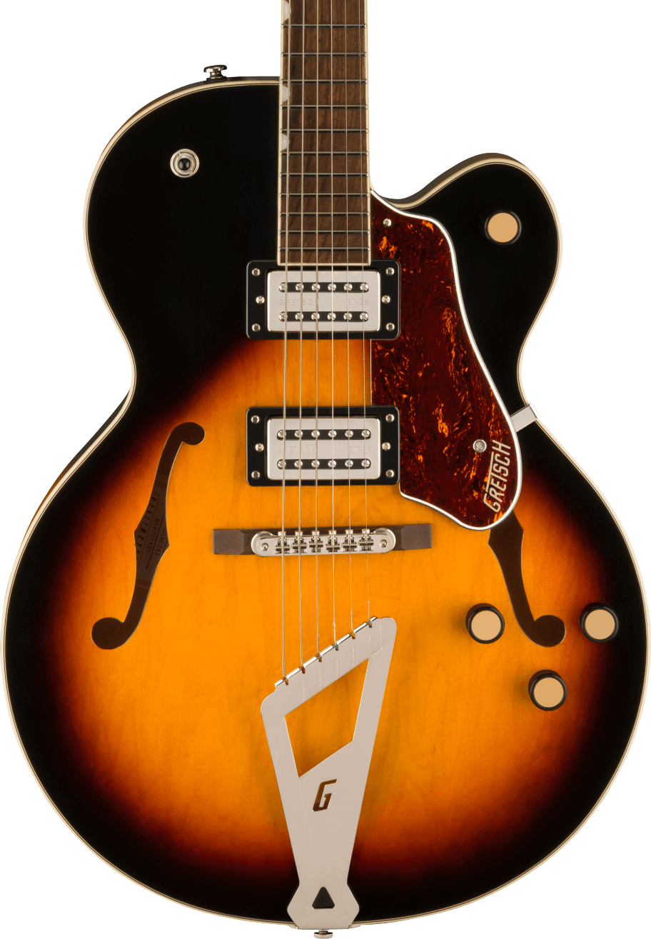 Gretsch G2420 Streamliner Hollowbody Electric Guitar with Chromatic II Tailpiece in Aged Brooklyn Burst in stock