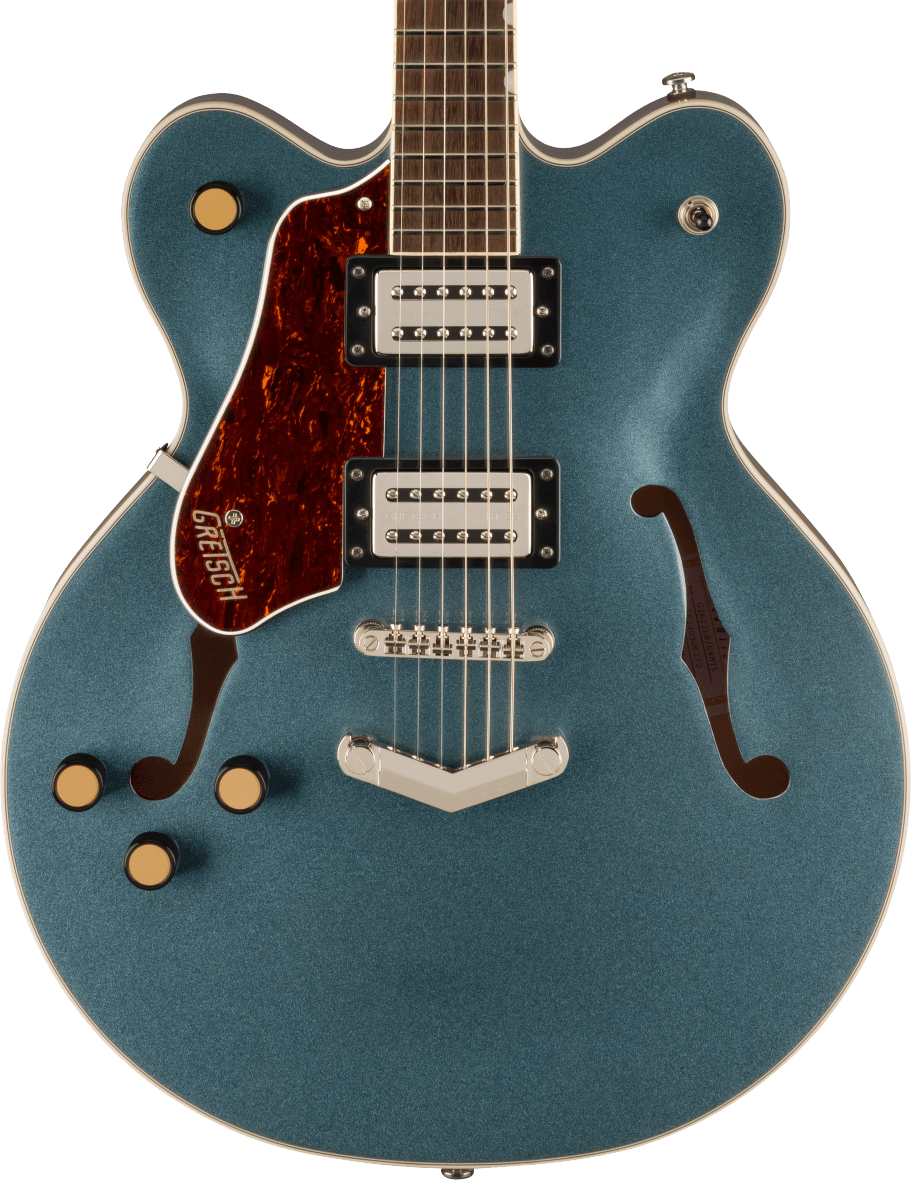 Gretsch G2622Left Handed Streamliner Center Block Double-Cut Left Handed Electric Guitar with V-Stoptail in Gunmetal in stock
