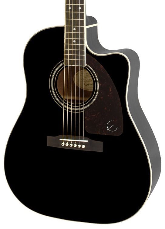 Epiphone J-45 EC Studio Electro Acoustic Guitar in Ebony in stock